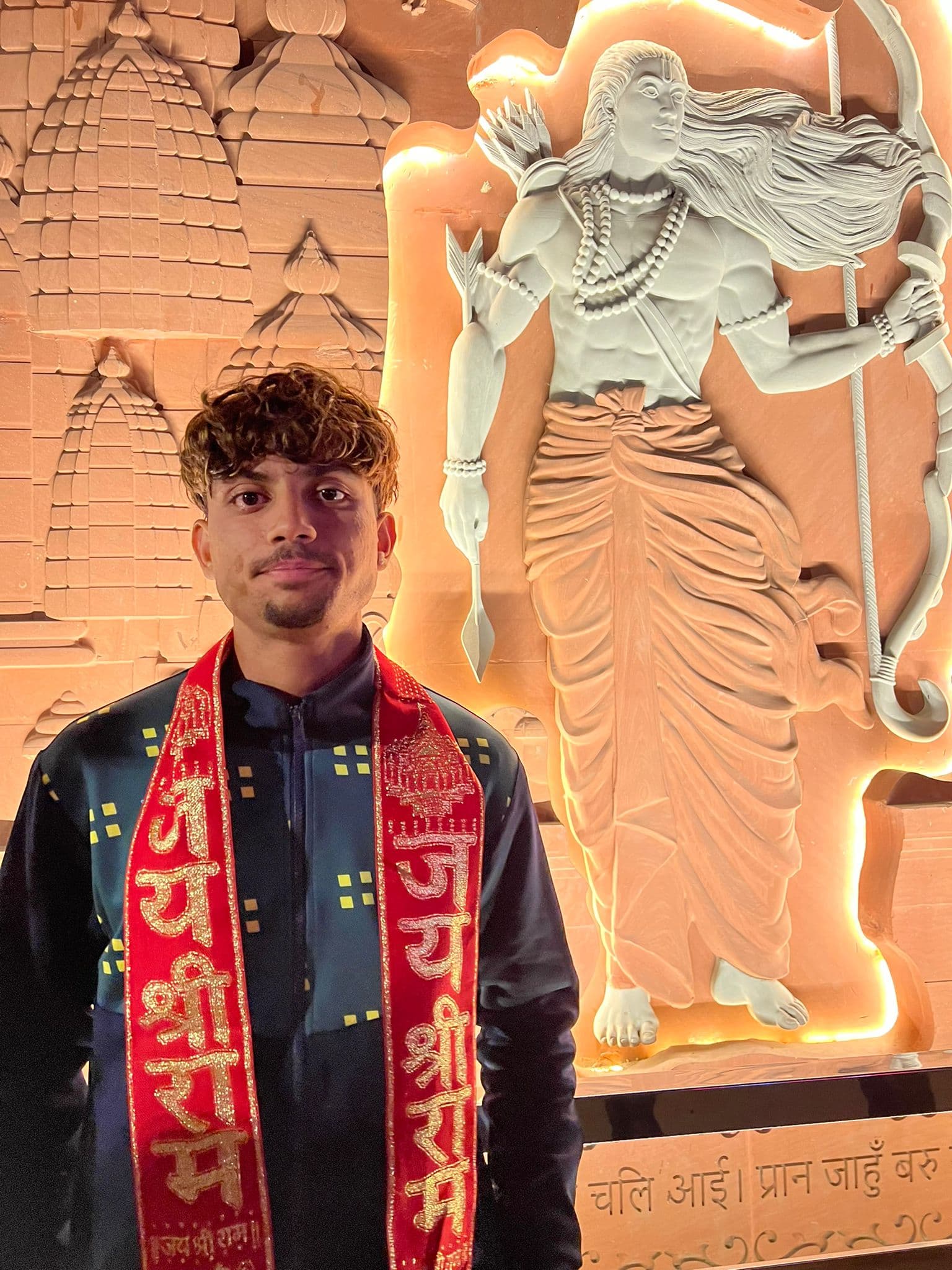 Ram Patel at the Ram Mandir, Lucknow — India tour December 2025