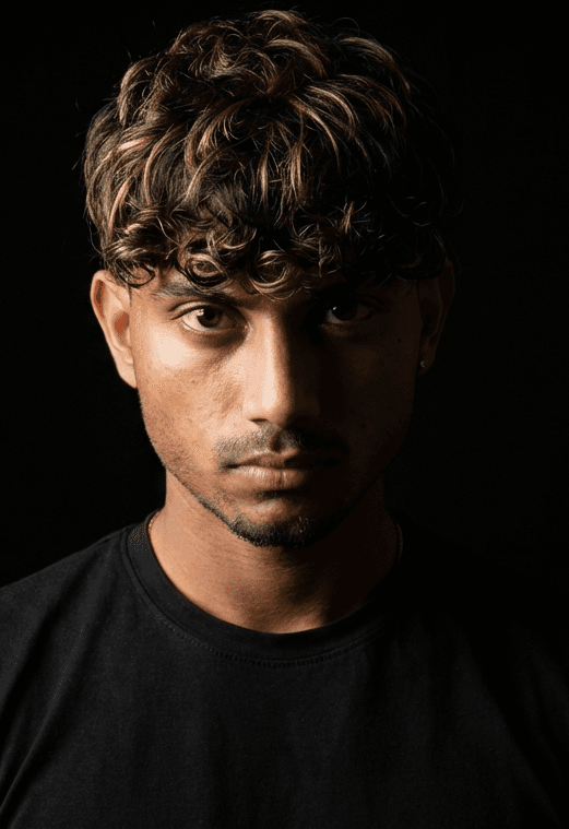 Ram Patel in cricket whites — Overstone Park CC all-rounder