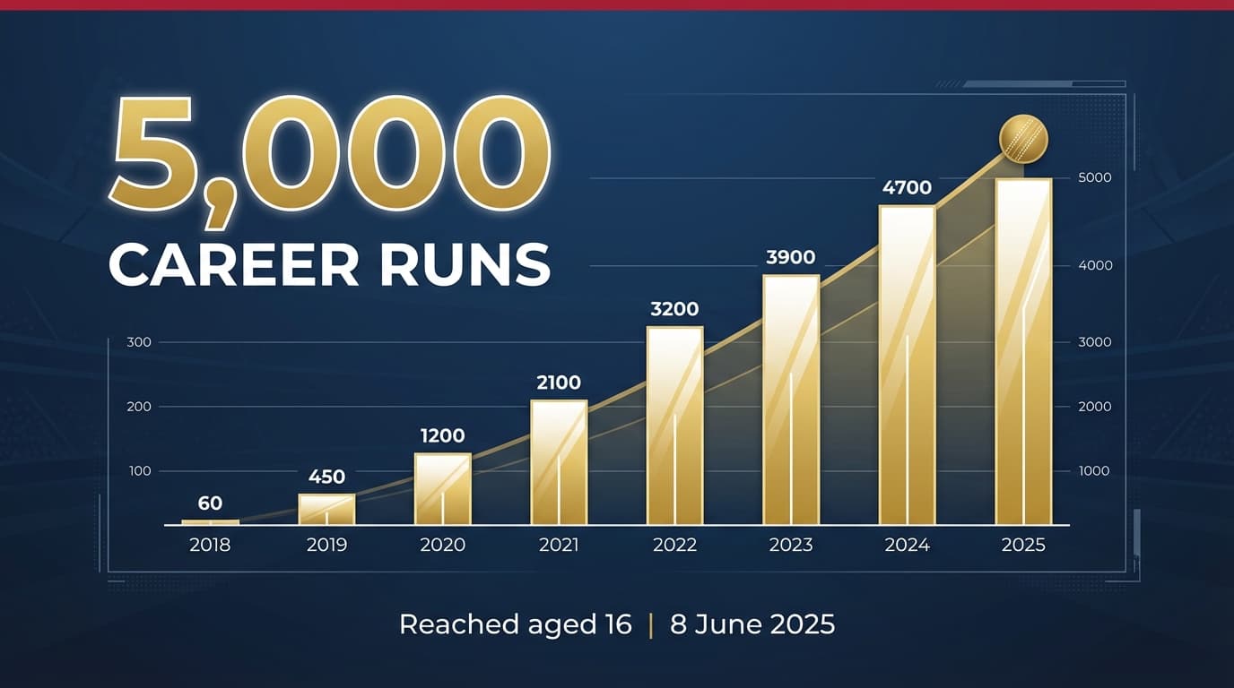 5,000 Career Runs at 16